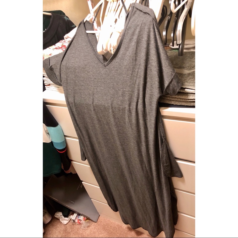 New Grey T-Shirt Maxi Dress sz XL